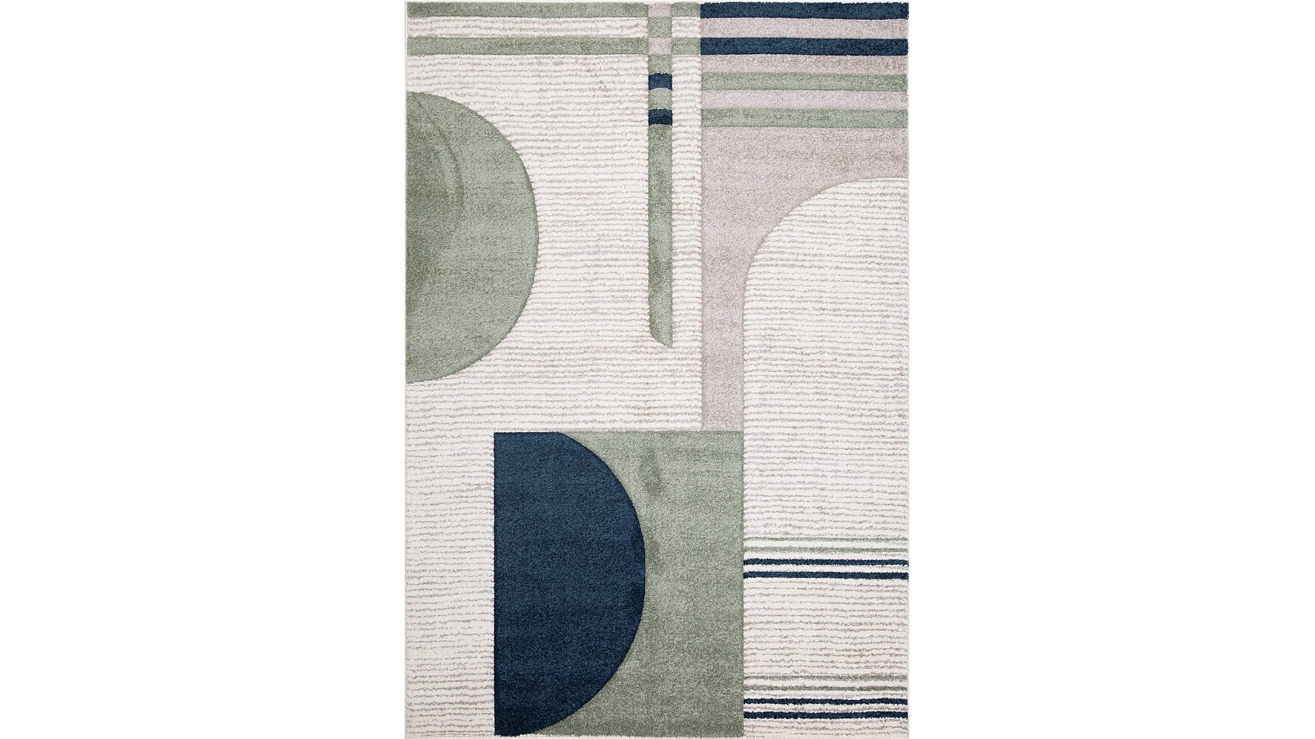 Dixie Abstract Blue Beige Rug - Large