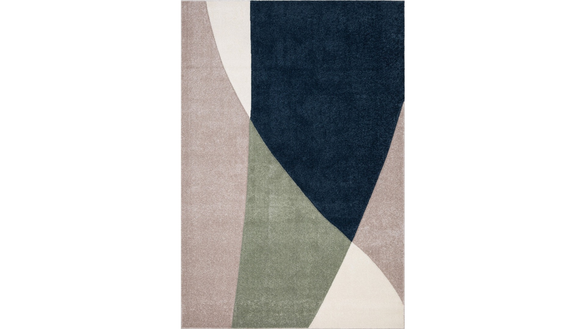 Dixie Curves Blue Beige Rug - Large