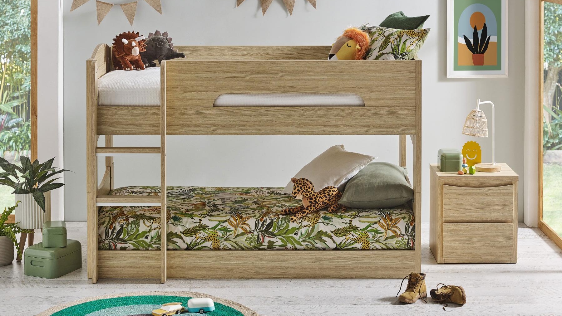Jungle Lowline Bunk Bed King Single Harvey Norman