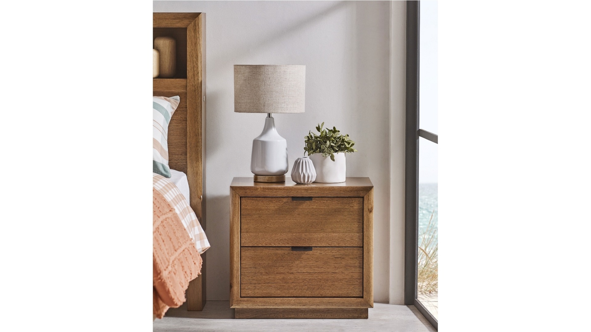 Wallace 2-Drawer Bedside Table