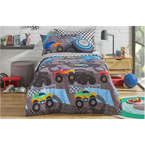 Chaser Monster Truck Quilt Cover Set