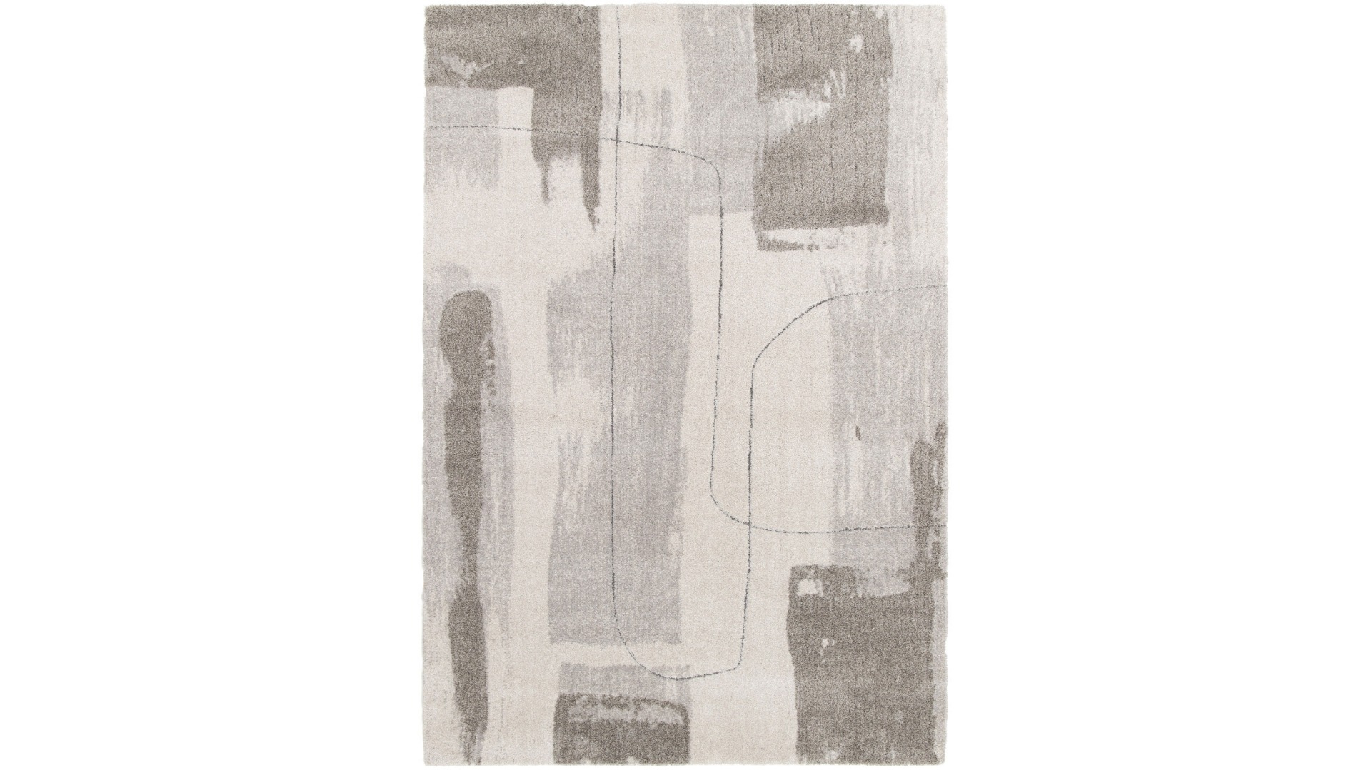 Dune Abstract Grey Rug - Large