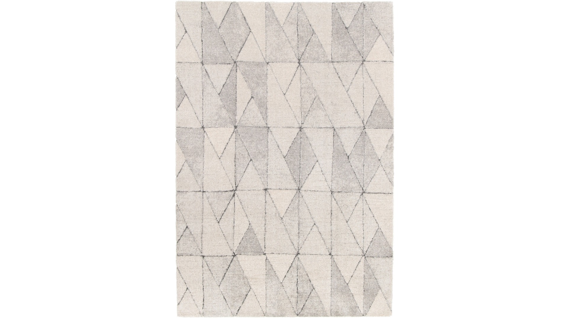 Dune Geo Ivory Grey Rug - Medium