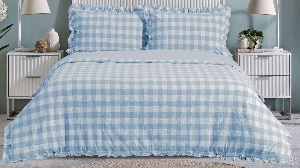L'Avenue Bodie Blue Quilt Cover Set - Queen