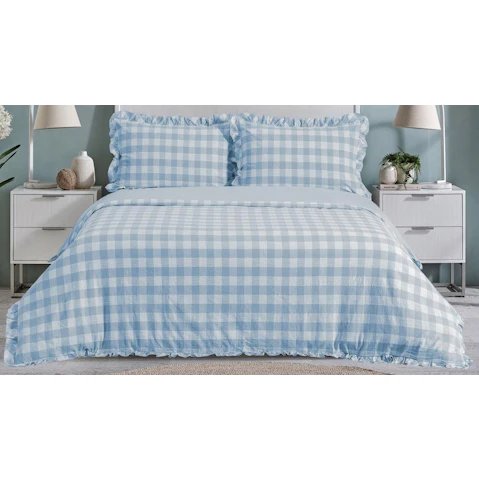 L'Avenue Bodie Blue Quilt Cover Set