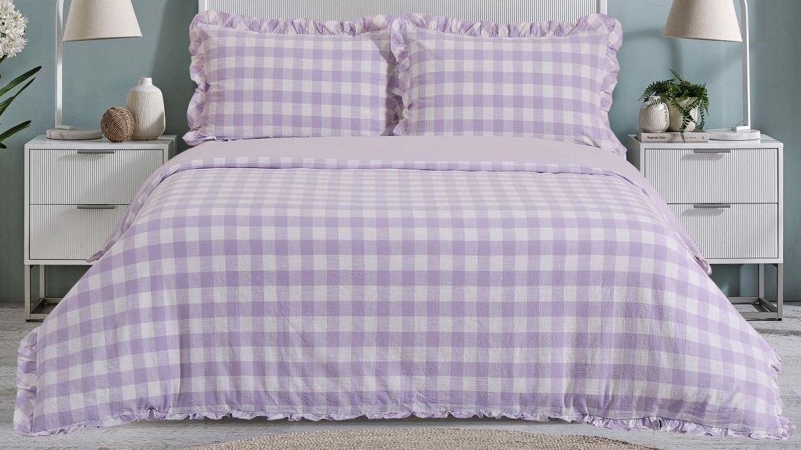 L'Avenue Bodie Lilac Quilt Cover Set - Super King