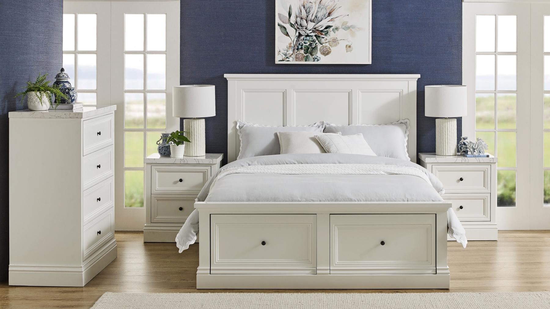 Montauk Bed with Drawers - King