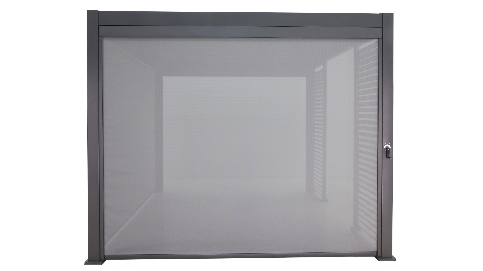 Pergola 4m Pull-Down Screen - Gunmetal
