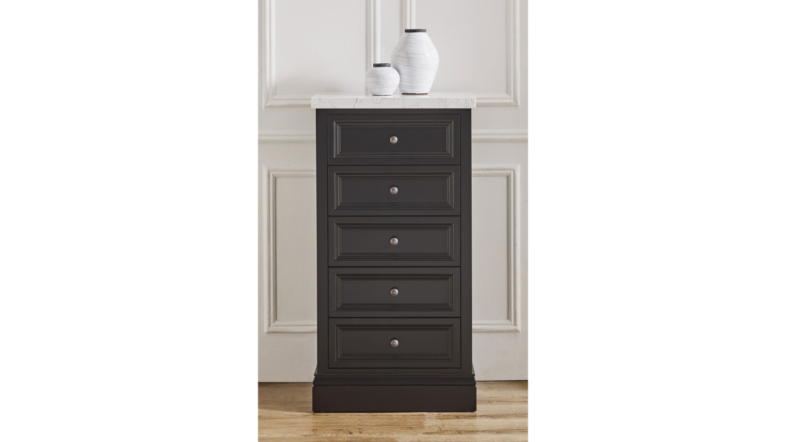 Montauk 5-Drawer Black Lingerie Chest