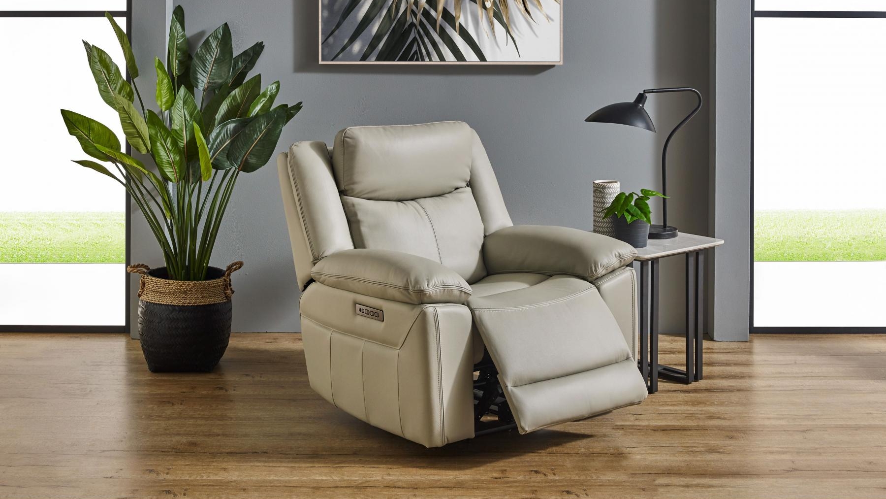 Nelson Leather Powered Recliner Armchair