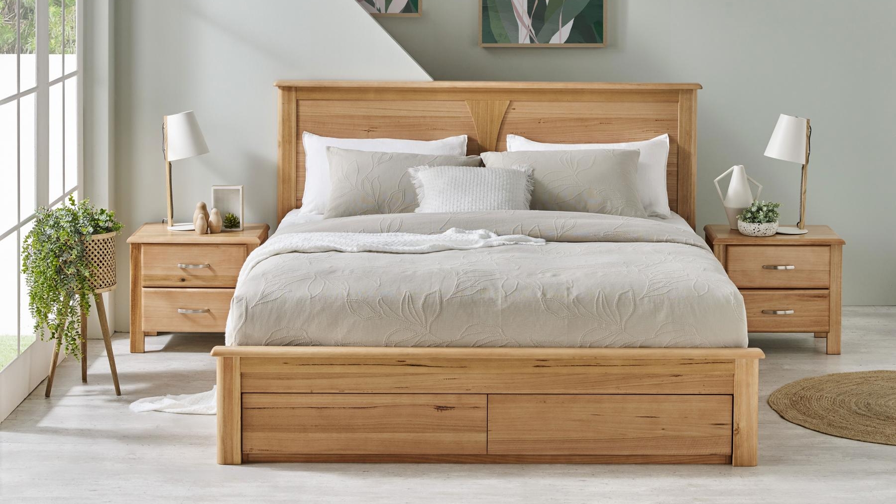 Eltham Bed with Gas Lift and Drawers - Queen