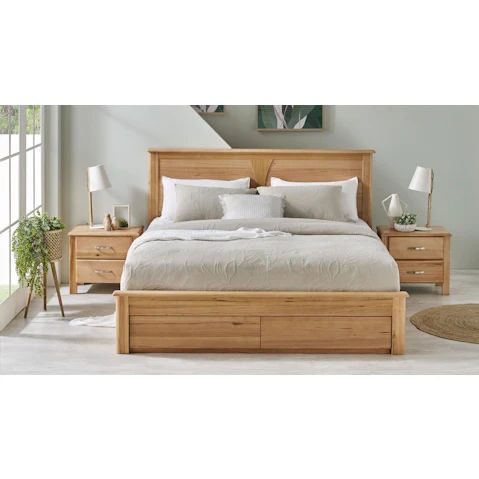 Eltham Bed with Gas Lift and Drawers - Queen