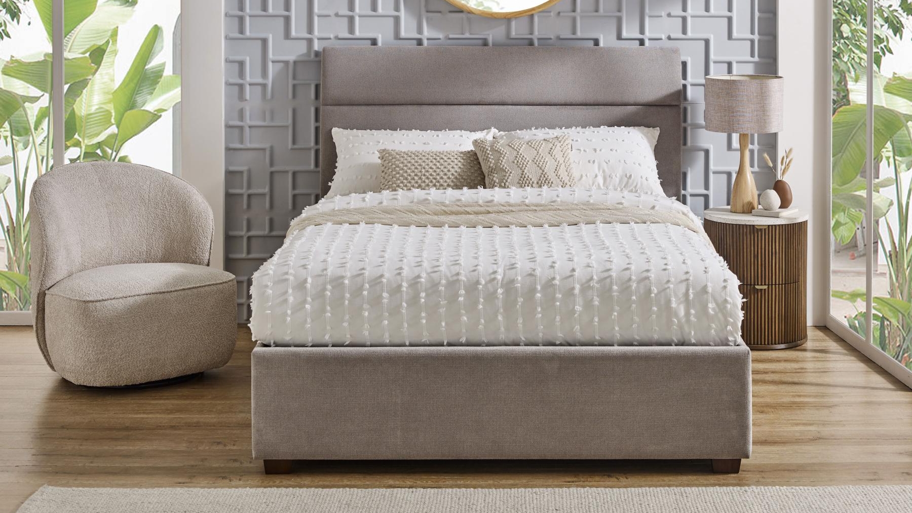 Pearl Grey Side Gaslift Bed - King