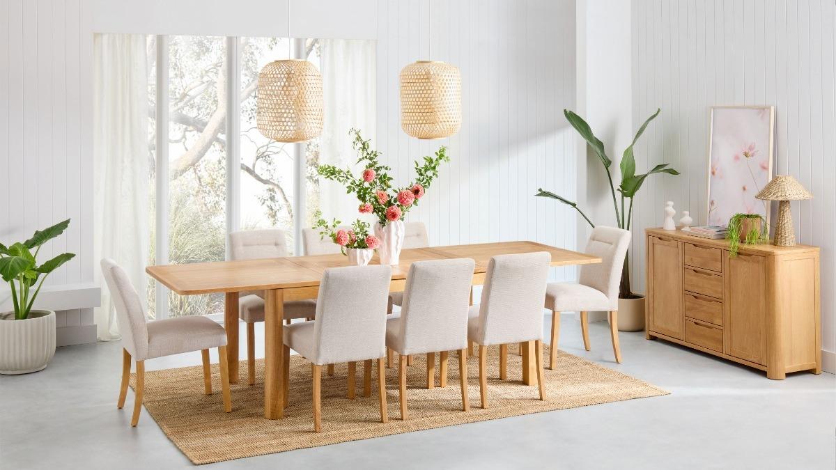 Tahoe 9-Piece 130-180cm Extension Dining Table Set