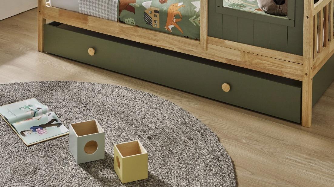 Artie Treehouse Single Trundle - Green