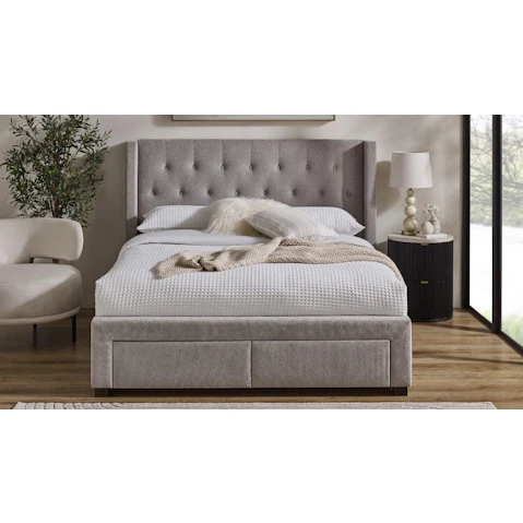 Calista 4-Drawer Grey Bed - King