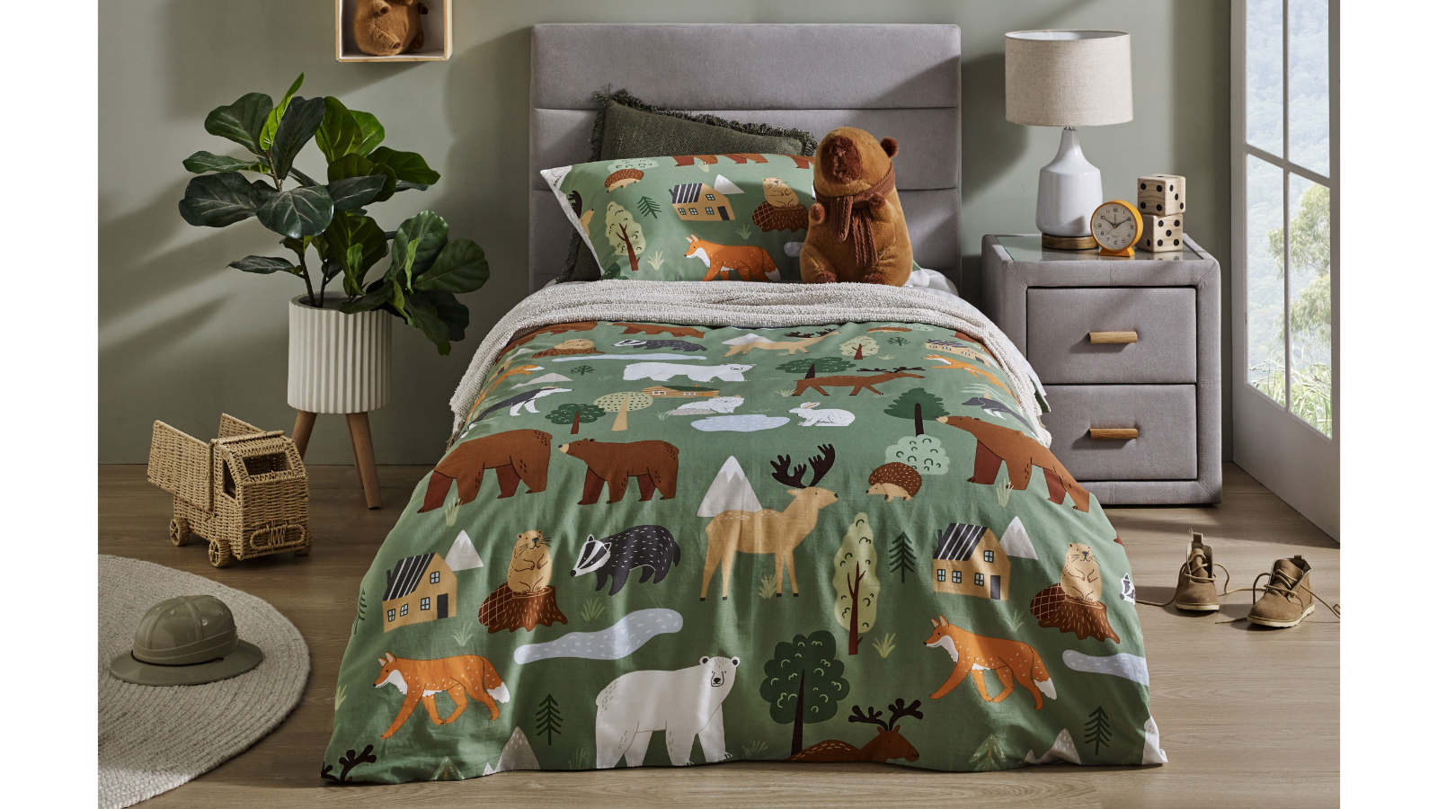 Forest Fable Quilt Cover Set - Double