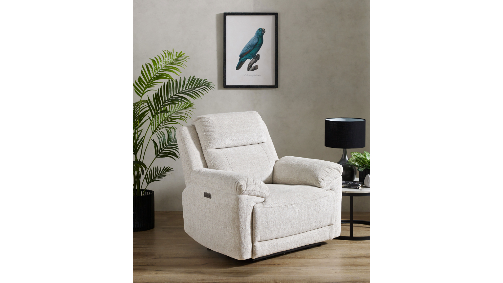 Eathon Fabric Powered Recliner Armchair