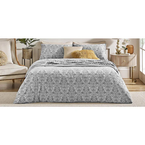 L'Avenue Luxury Danica Silver Quilt Cover Set