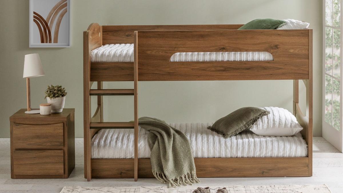 Jungle Rustic Walnut Lowline Bunk Bed
