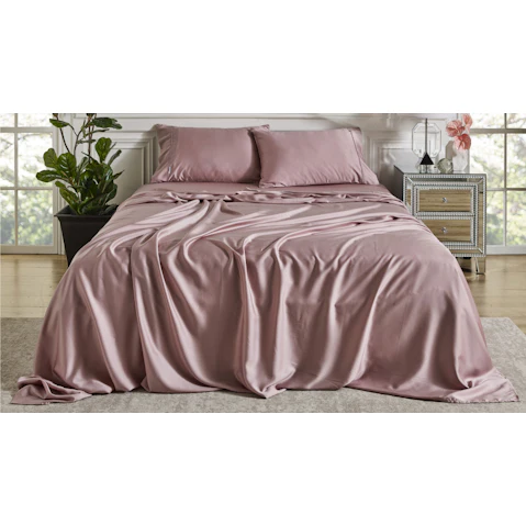 L'Avenue Luxury Kinu Rosette Tencel Sheet Set