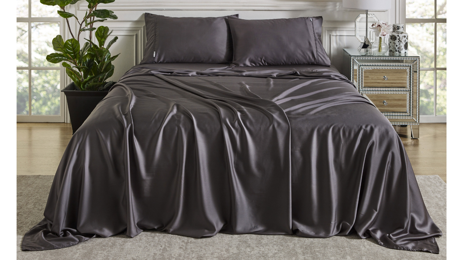 L'Avenue Luxury Shadow Kinu Tencel Sheet Set - King