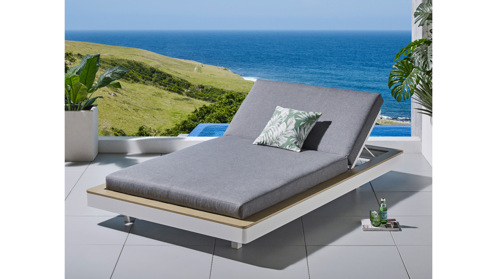 Ceti Outdoor Sunbrella Double Sunlounge