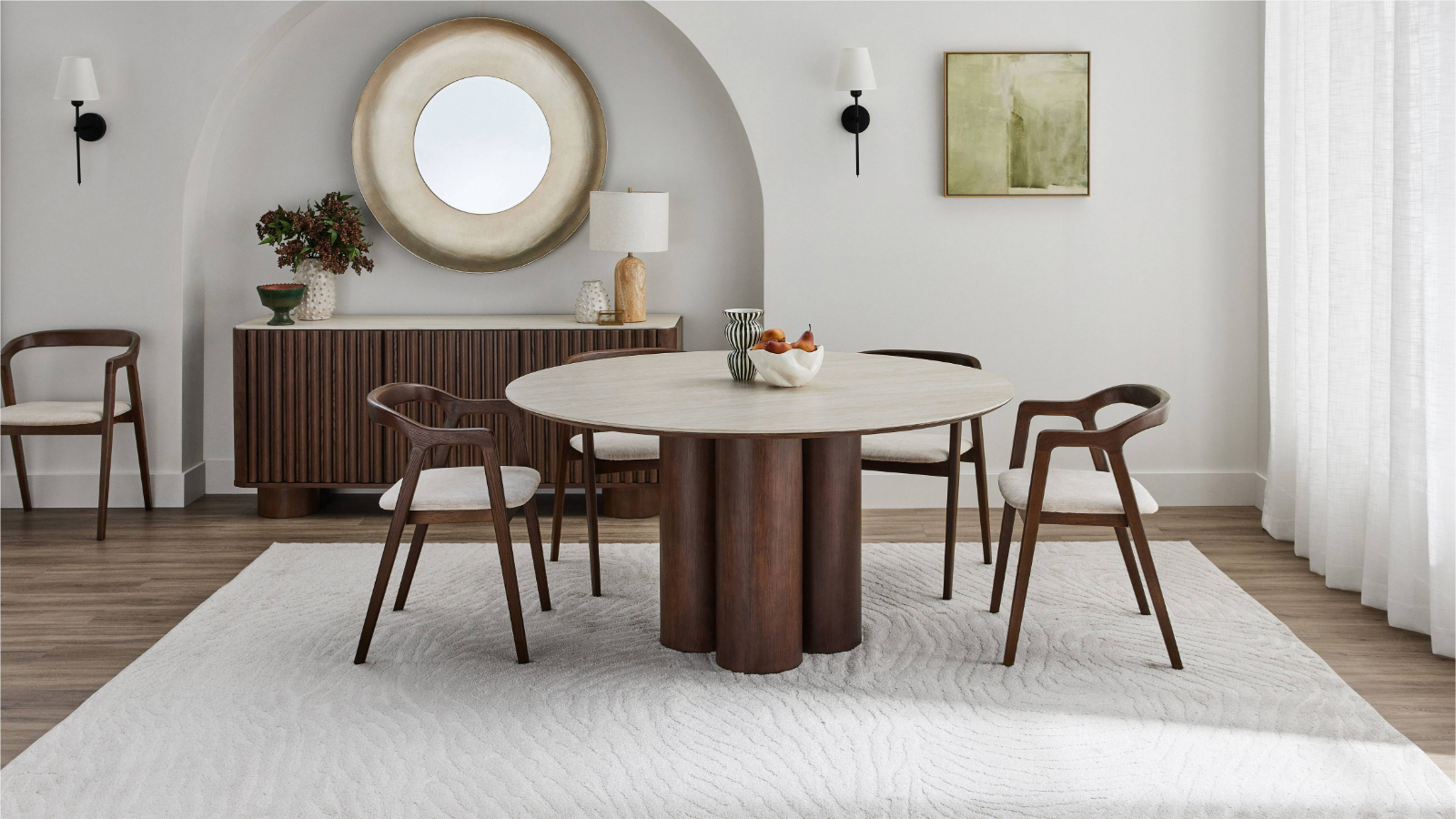 Ollie Round Dining Table | Harvey Norman