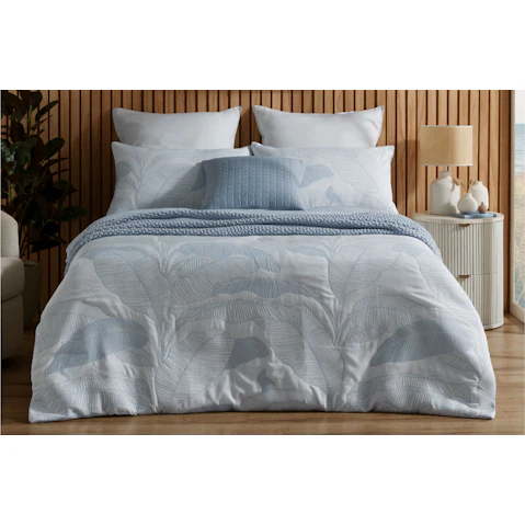 L'Avenue Palmira Blue Quilt Cover Set