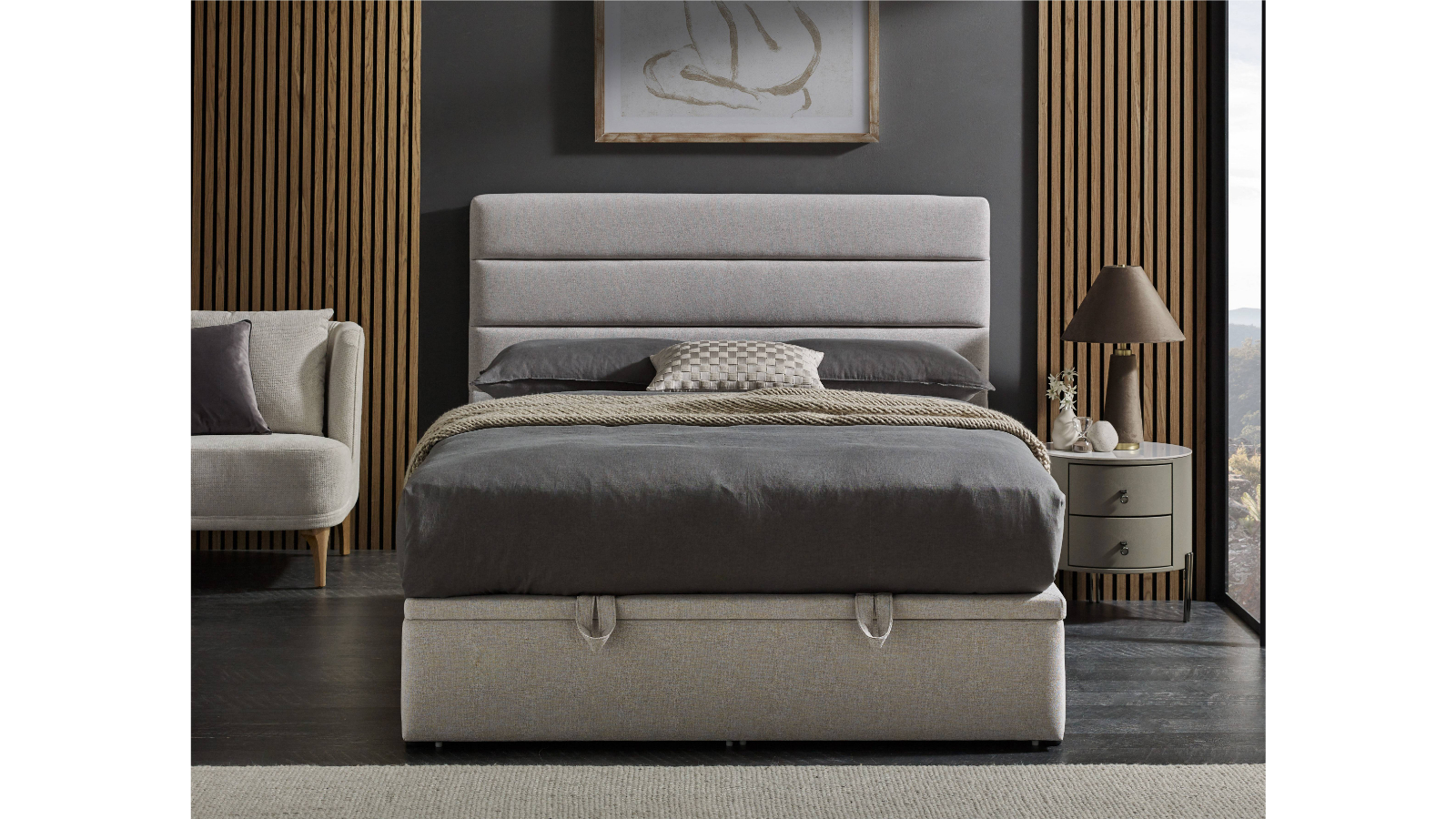 Sophie Gaslift Base with Horizontal Bedhead