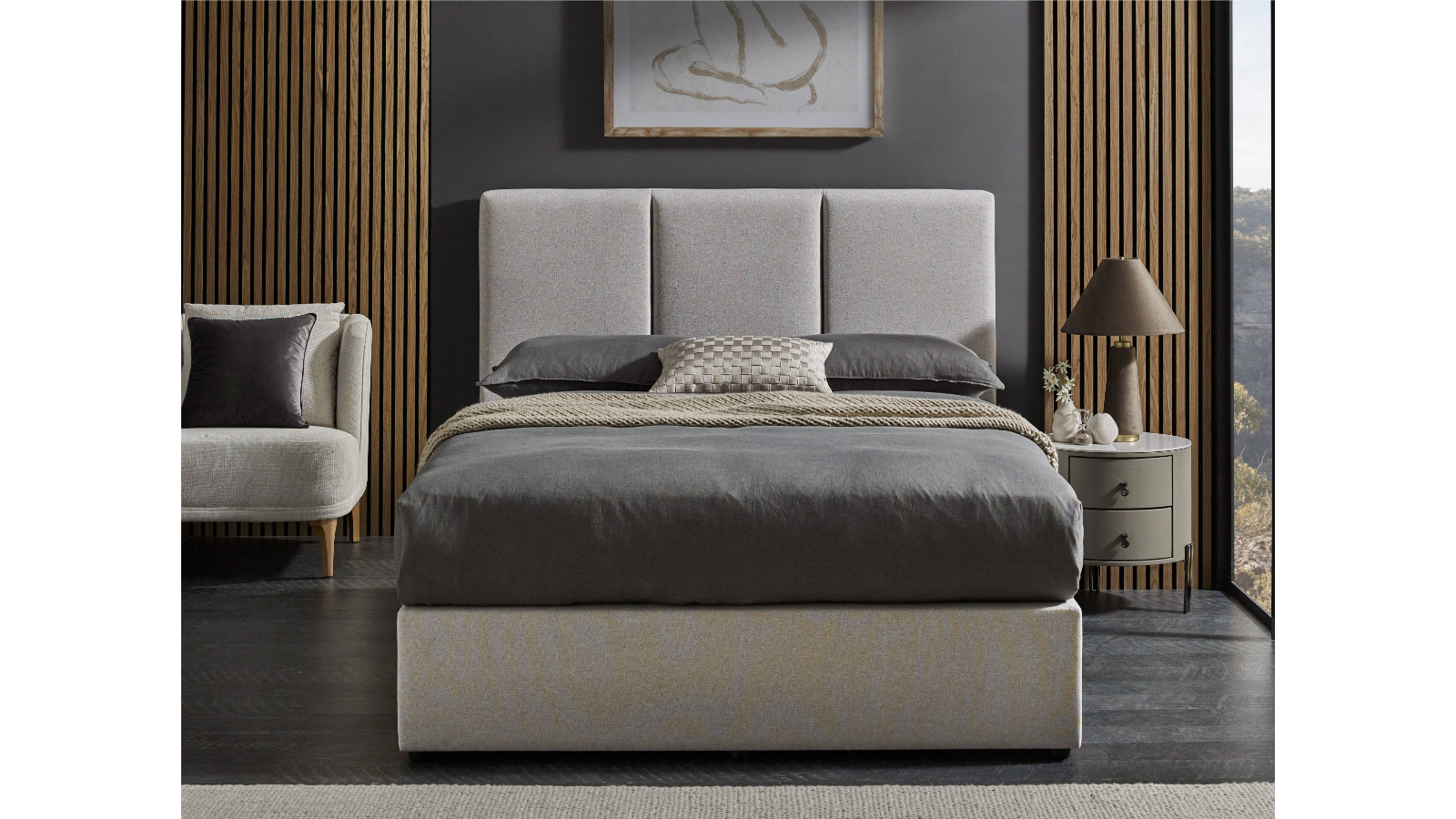 Sophie 4-Drawer Base with Vertical Bedhead