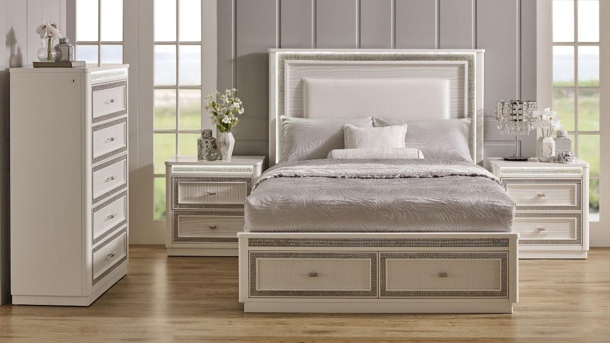 Solitaire 2-Drawer Bed - Queen