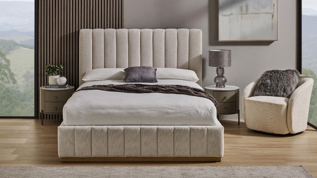 Zibal Beige Bed - King
