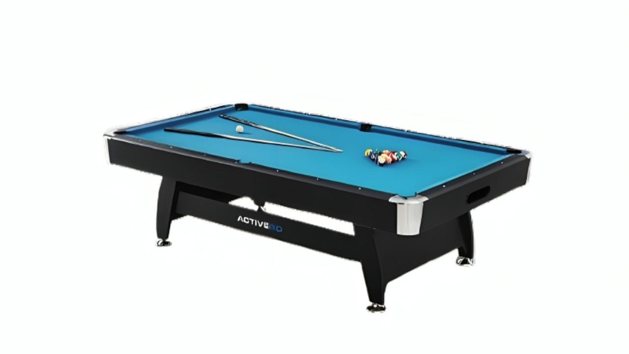 ActiveGo BreakShot 8ft Velvet Cloth Pool and Billiards Table with Ball Return, Cues and Equipment Included