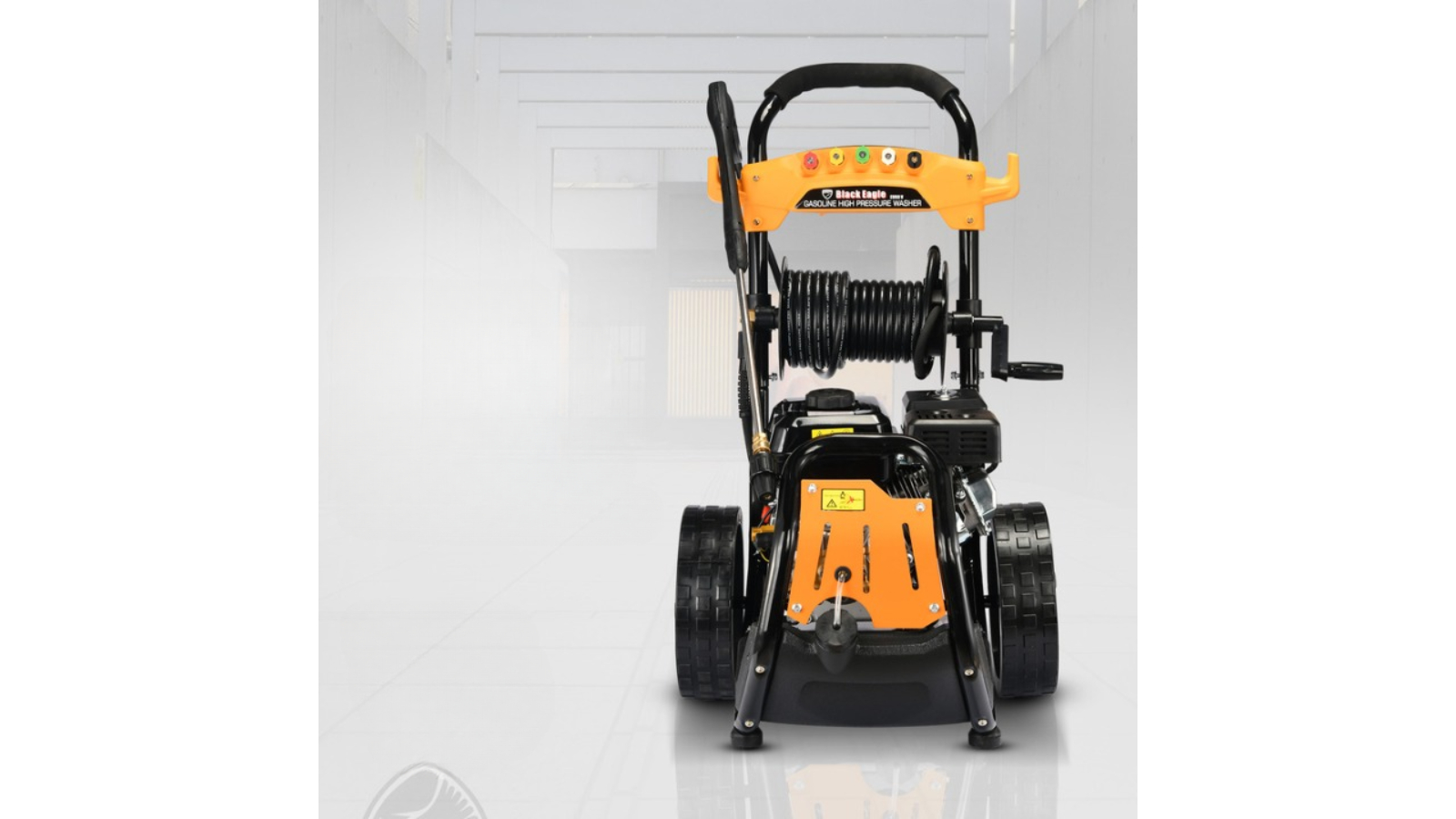 Black Eagle 10HP 4800PSI Petrol High Pressure Washer Cleaner Yellow Black Harvey Norman
