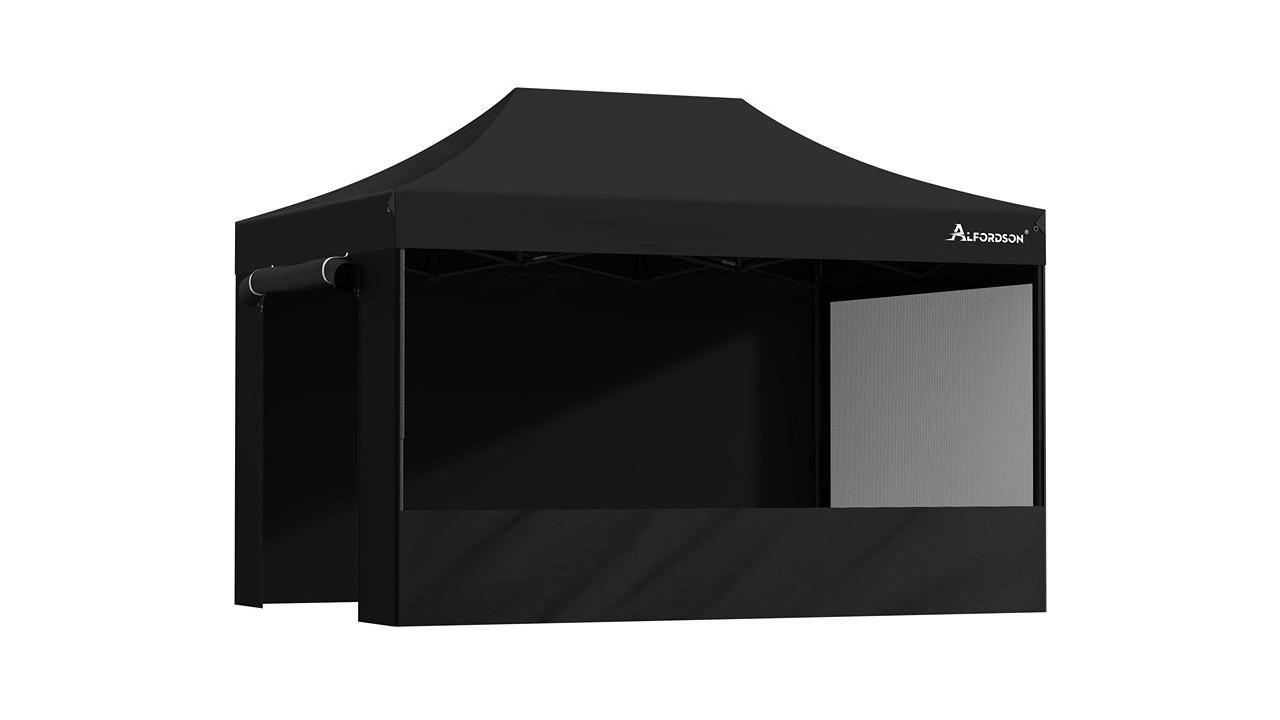 Alfordson 600D Oxford 4.5 x 3metre Folding Camping Tent - Black
