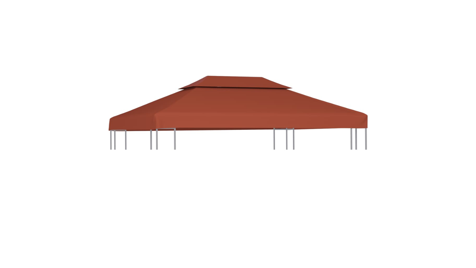 vidaXL 2-Tier Gazebo 4 x 3 Metre Top Cover - Terracotta
