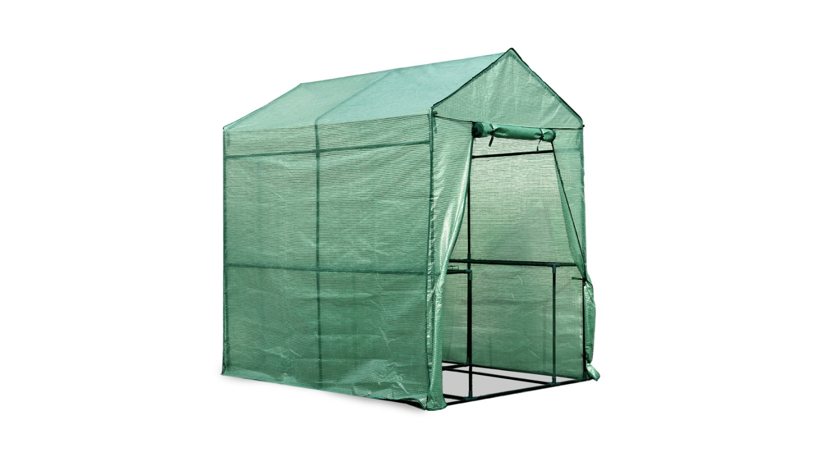 Green Fingers 1.9m x 1.2m Greenhouse - Green