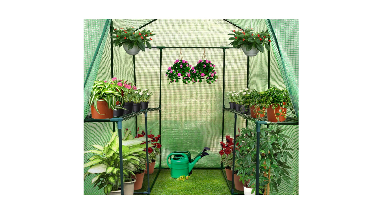 Green Fingers 1.9m x 1.2m Greenhouse - Green | Harvey Norman