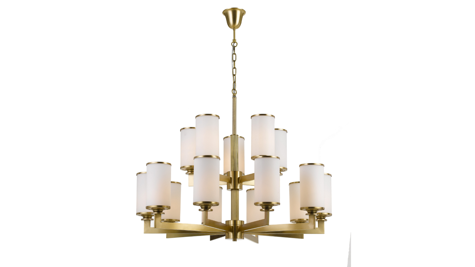 Pretty & Practical Turin Brass/Opal Multi-Light Pendant