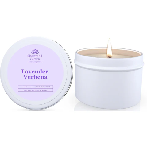 Sherwood Garden Home Fragrances Lavender Verbena Soy Candle Tin - 165g