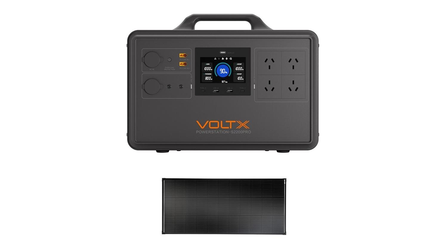 VoltX 2400W Station + 200W Fixed Solar