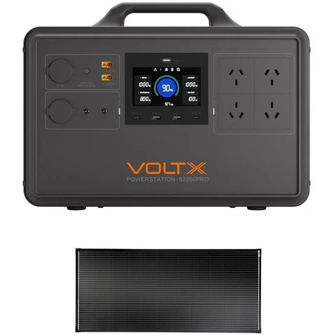 VoltX 2400W Station + 200W Fixed Solar