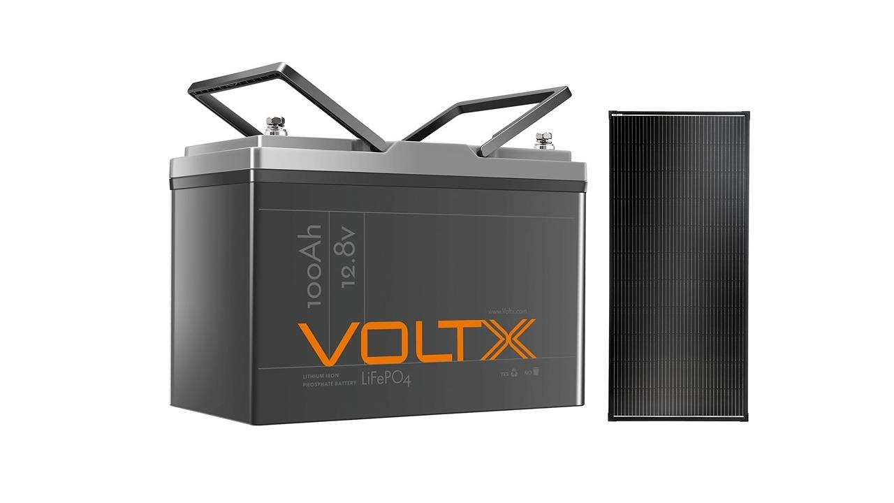 VoltX 12V 100Ah Battery + 200W Solar