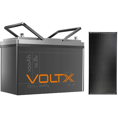 VoltX 12V 100Ah Battery + 200W Solar