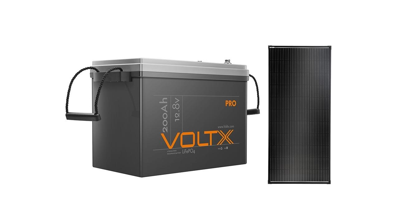 VoltX 12V 200Ah Battery + 200W Solar