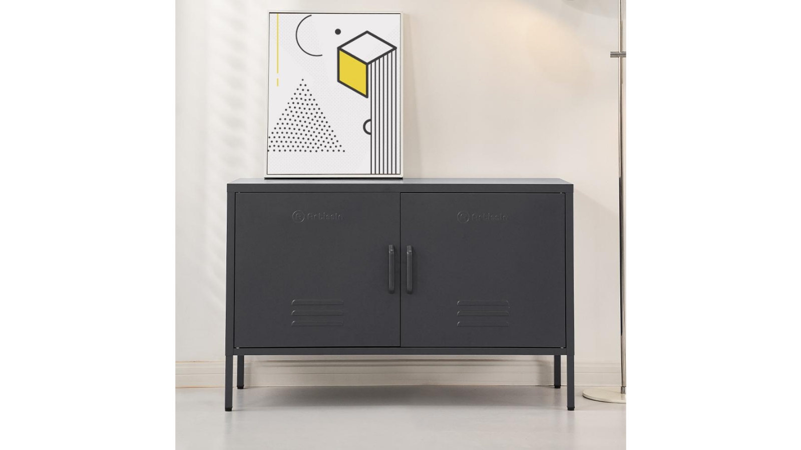 ArtissIn Buffet Sideboard Metal Base Black Harvey Norman
