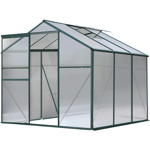 Greenfingers 1.9x1.9m Aluminum Green House Polycarb
