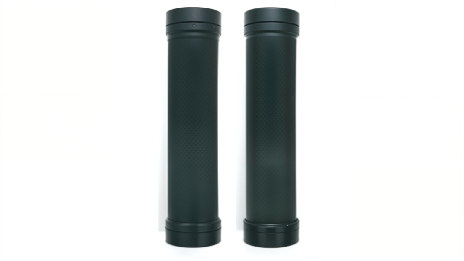 Trigram 13cm Lock-On Bike Grip Kraton Rubber with 2-Side Lock Ring - Black