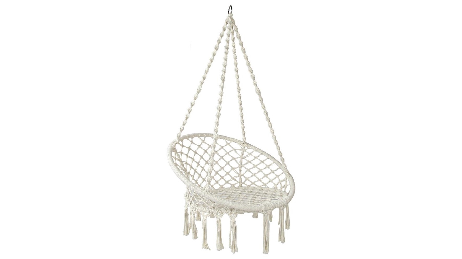 Gardeon Cream Hanging Hammock Chair Swing Bed - 124cm